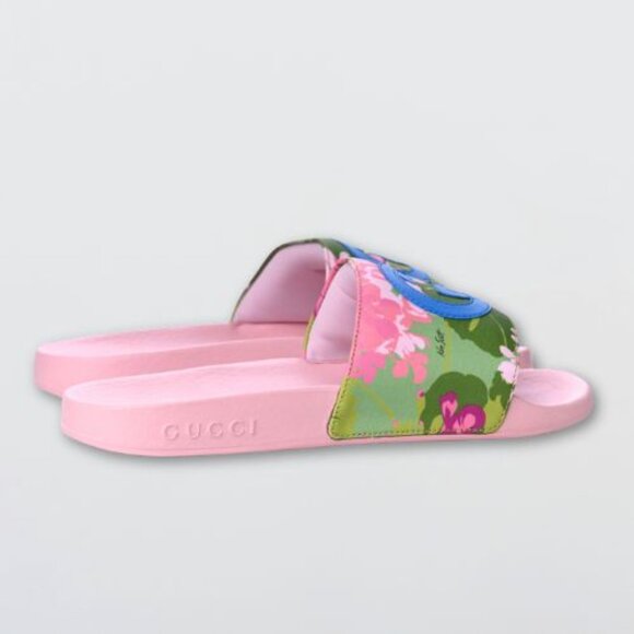 Gucci x Ken Scott Rubber Infinity Zia Floral Slide Sandals Multicolor 42 NIB - Picture 4 of 16